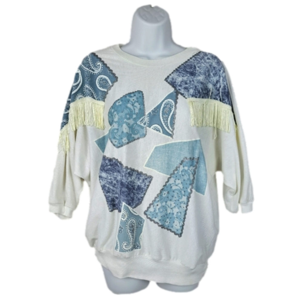 VINTAGE Mystic Blues Dolman sleeves Top